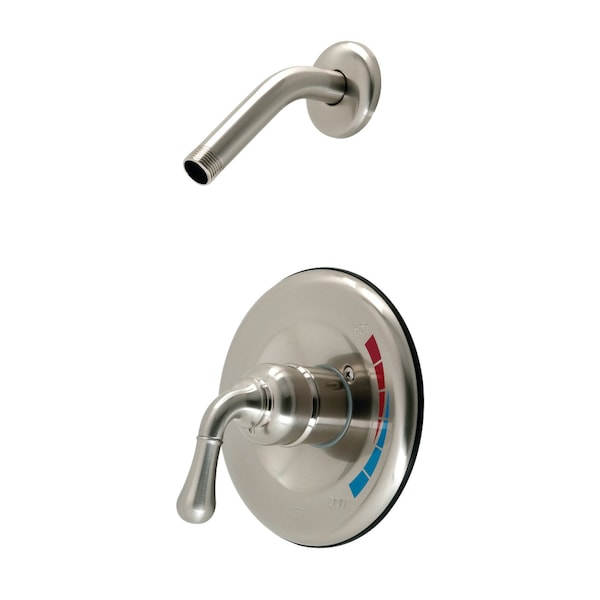 Shower Faucet, Brushed Nickel, Wall Mount